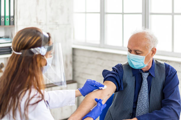 istock Senior man on examination at the GP 1295274814