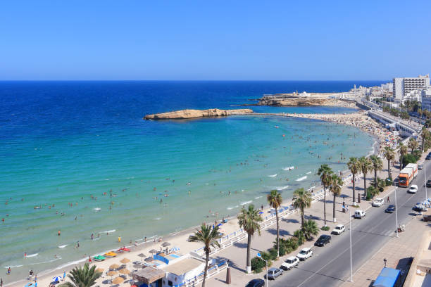 panorama di monastir - motor vehicle outdoors crowd landscape foto e immagini stock