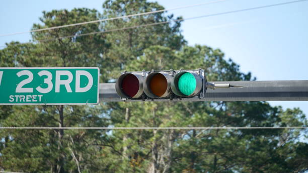 istock Green light at an intersection - North American traffic light 1295276815