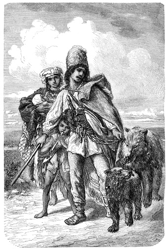 Animal tamer with bear in Transylvania Rumania
Original edition from my own archives
Source : 