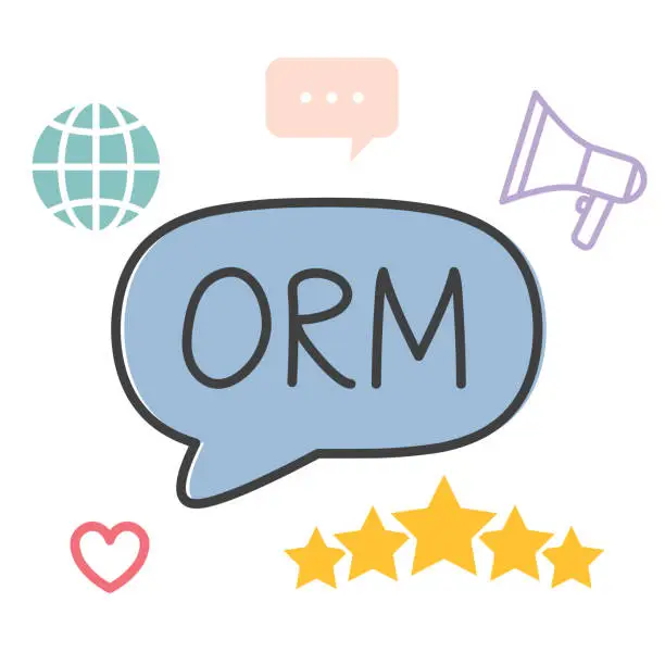 Vector illustration of ORM (Online Reputation Management) concept