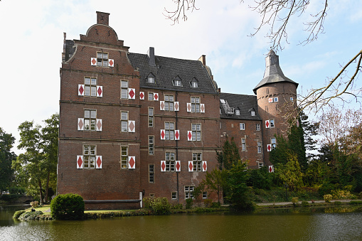 Leiden, Netherlands, July 30, 2019; Gravensteen, University in the center of the historic city of Leiden.