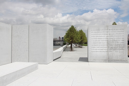 Franklin D. Roosevelt Four Freedoms Park in New York. It was created in 2012.