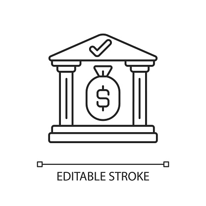 istock Treasury linear icon 1295292002