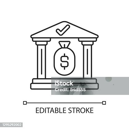 istock Treasury linear icon 1295292002