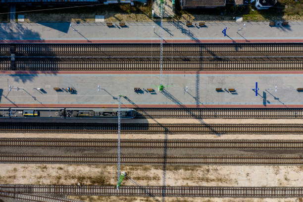 platform, budapest, railroad, sation, aerial view