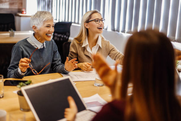 istock Business women having a meeting 1295299513