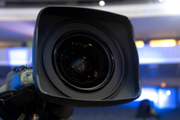 istock Digital TV camera in the concert hall. 1295299959