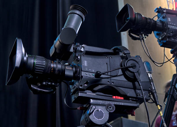 istock Digital TV camera in the concert hall. 1295299976