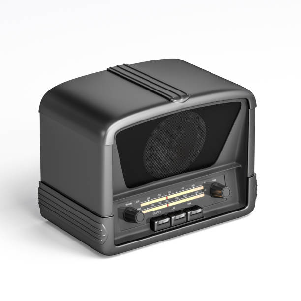 istock black vintage retro radio isolated - 3d render 1295301744