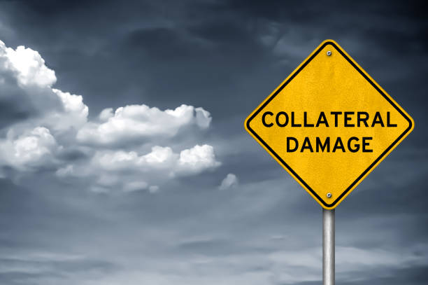 istock Collateral Damage - road sign illustration 1295306115
