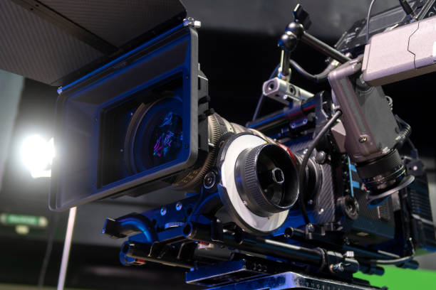istock Digital TV camera in the film studio 1295306295