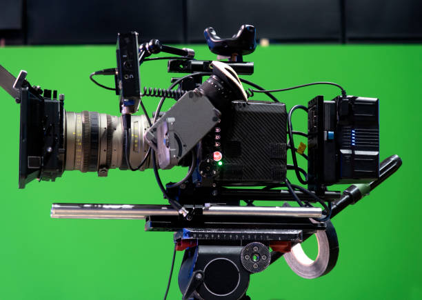 istock Digital TV camera in the film studio 1295306330
