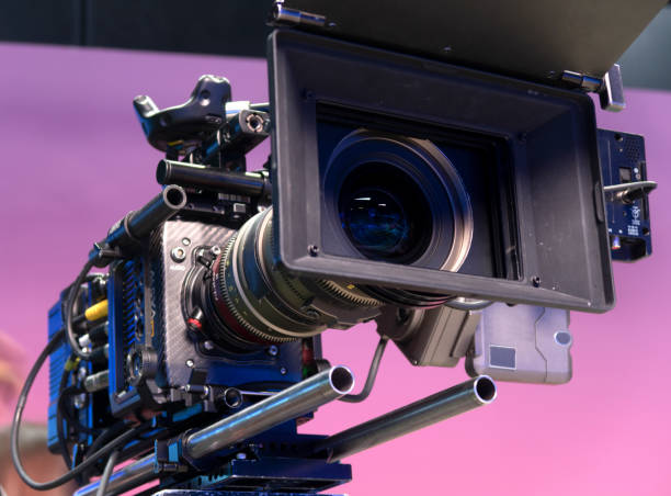 istock Digital TV camera in the film studio 1295306349
