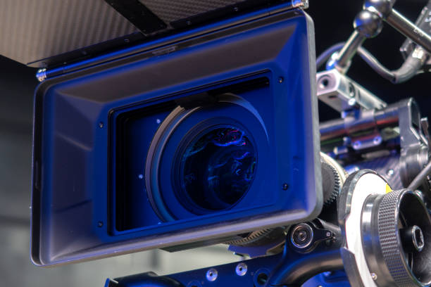 istock Digital TV camera in the film studio 1295306359