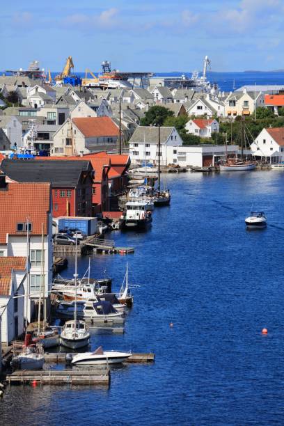 Haugesund city, Norway Haugesund city, Norway. Summer view of city waterfront in Haugaland district of Norway. haugaland photos stock pictures, royalty-free photos & images