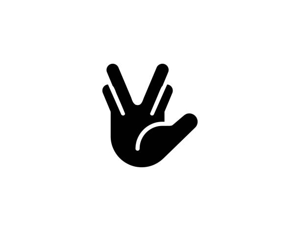 Vulcan Salute vector icon. Isolated Vulcan Salute Hand Gesture flat emoji symbol - Vector Vulcan Salute vector icon. Isolated Vulcan Salute Hand Gesture flat emoji symbol - Vector vulcan salute stock illustrations