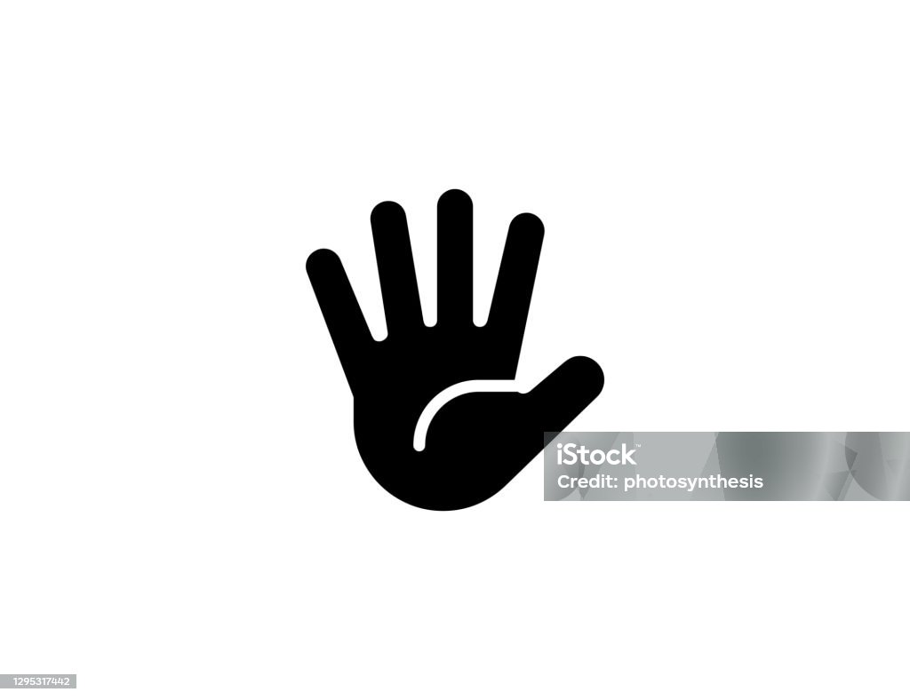 Xin Chào Biểu Tượng Vector Cử Chỉ Tay Bye Giơ Tay Lên Với Ngón Tay ...