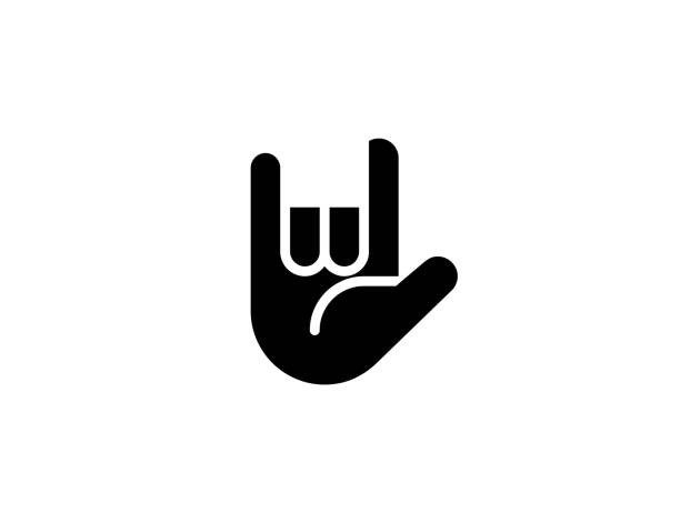 ikona wektora love you gesture. isolated i love you hand sign płaski symbol emoji - vector - i love you stock illustrations