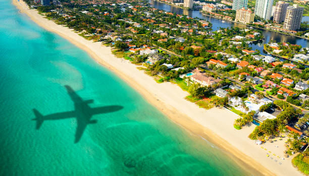 Airplane Shadow over Miami.