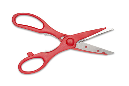 Rusty blade of scissors