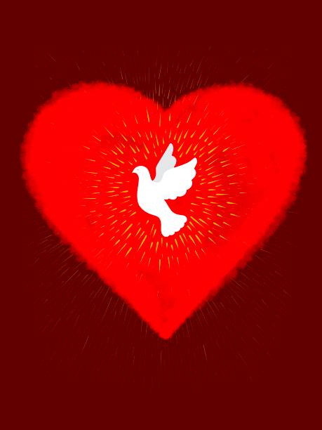 istock White dove and red heart San valentine’s greeting card 1295328017