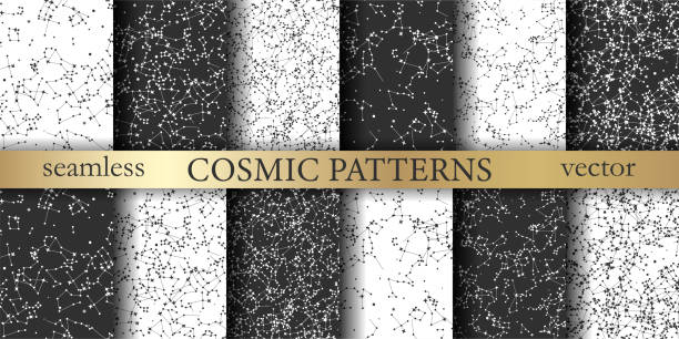 Collection of stars patterns. Vector stellar constellation set. Cosmic pattern. Space zodiacal universe background set. Astronomy Astrology objects pack. For design, wrapping, textile, cover etc. Collection of stars patterns. Vector stellar constellation set. Cosmic pattern. Space zodiacal universe background set. Astronomy Astrology objects pack. For design, wrapping, textile, cover etc. constellation stock illustrations