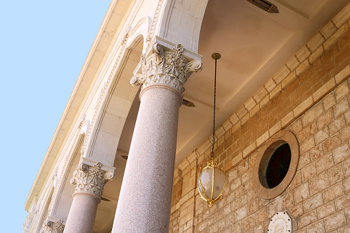 Part of the building of shrine of the Bab in Haifa, Israel