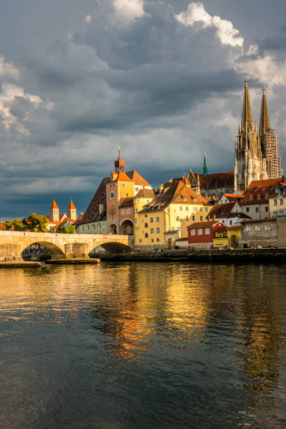 istock dramatic sky over Regensburg old town 1295334995