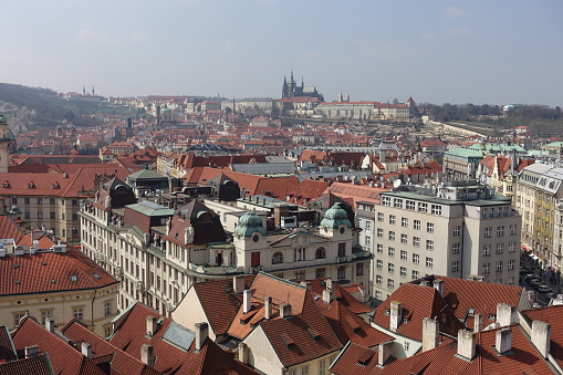 Prague, Czech Republic skyline and sky