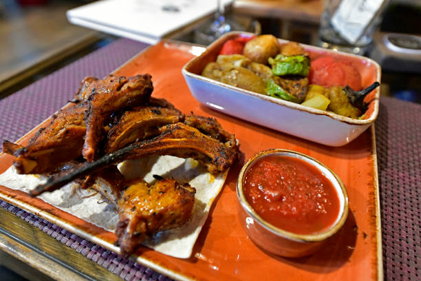 istock Delicious restaurant food and beautiful presentation. 1295353618