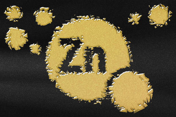 Element Zn Zinc, Mineral Vitamin complex dietary supplement, abstract gold with black background