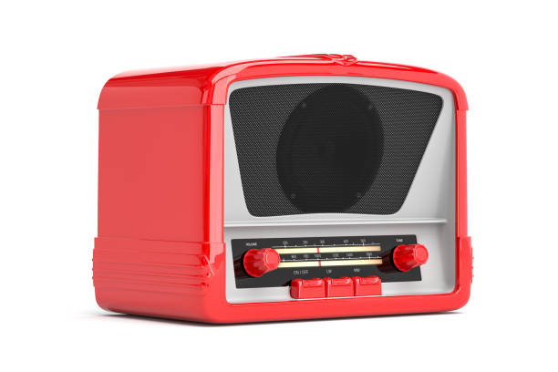 istock red vintage retro style radio loudspeaker isolated - 3d render 1295371337