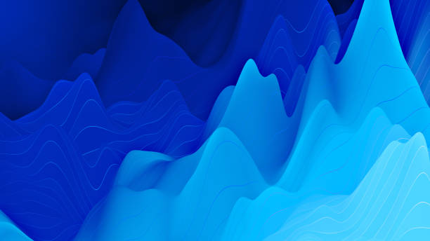 istock Abstract didgital background with dynamic waves, line. 3d Illustration suitable for design 1295387293