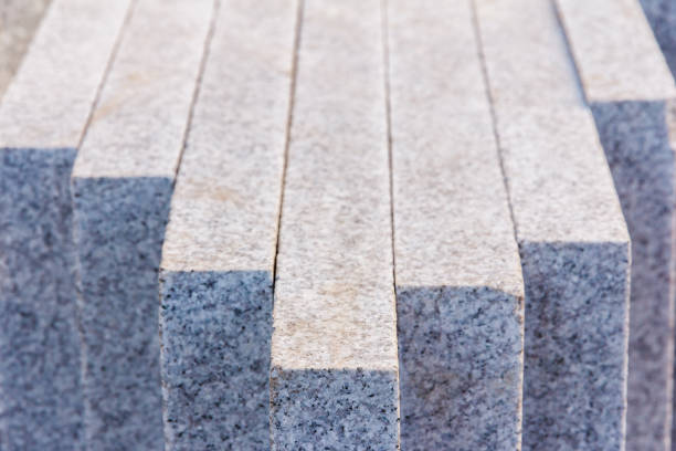 istock Granite slabs close up. Granite texture. Granite countertop slabs. Material for decorative wall and floor decoration 1295388163