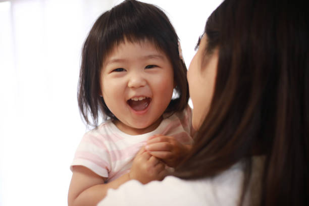 Smiley parent and child