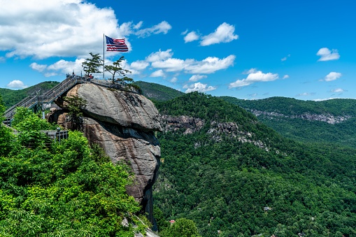 Much of the beauty you will see from hiking to the top of Chimney Rock in Chimney Rock, NC, United States