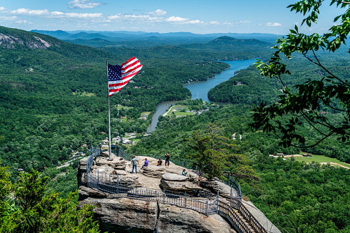 Much of the beauty you will see from hiking to the top of Chimney Rock in Chimney Rock, NC, United States