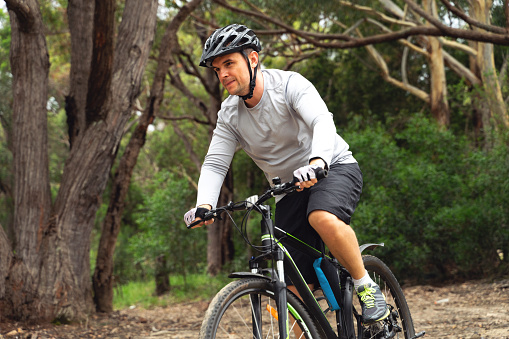 Mountain Bike Man in Australian bush