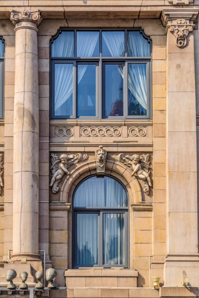istock European style building doors and windows on the Bund, Shanghai 1295425500