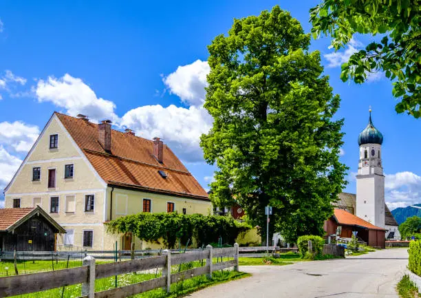 village Gaissach near bad Toelz - bavaria - germany