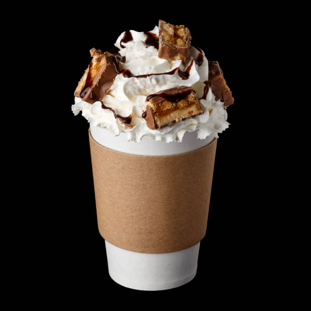 istock Coffee drink covered with whipped cream isolated 1295439684