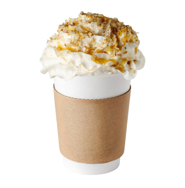 istock Coffee drink covered with whipped cream isolated 1295439705