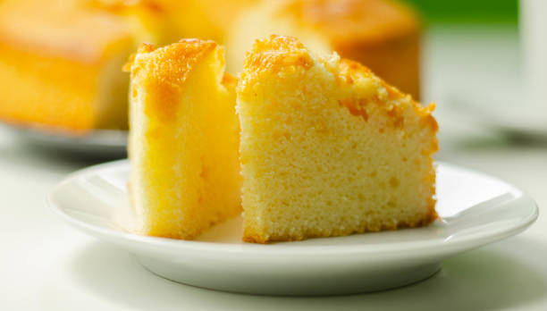 istock Portion of Madeira ring loaf cake served on a small plate 1295442888
