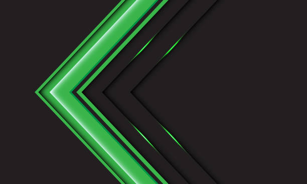istock Abstract green arrow direction on grey with blank space design modern futuristic background vector illustration. 1295443107