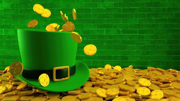 St. Patrick's Day, Top Hat, Gold, Green Color, Award