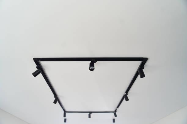 istock Modern LED black track lights in the interior 1295448330