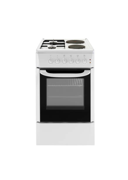 istock Thin oven and stove isolated on white 1295450086