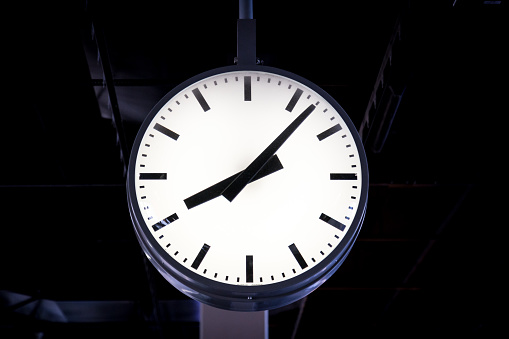 Clock in railway station