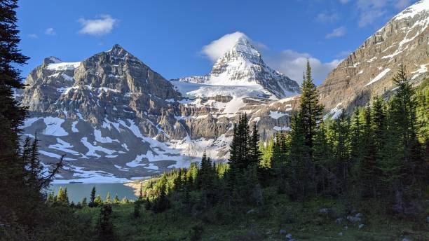 Mount Assiniboine Rocky Mountains of Canada lake magog photos stock pictures, royalty-free photos & images